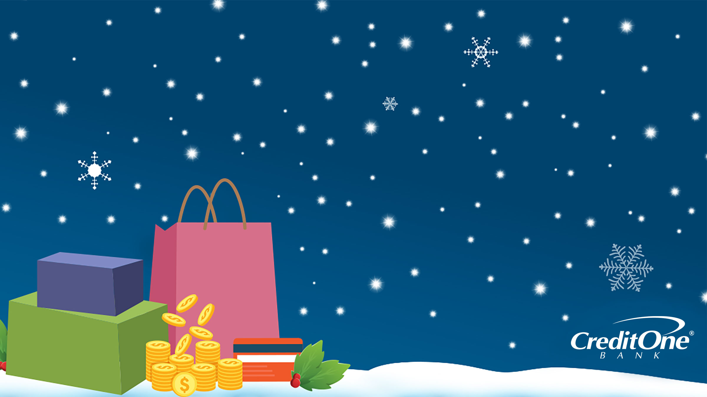 2017 Holiday Expectations - Credit One Bank Infographic promo banner